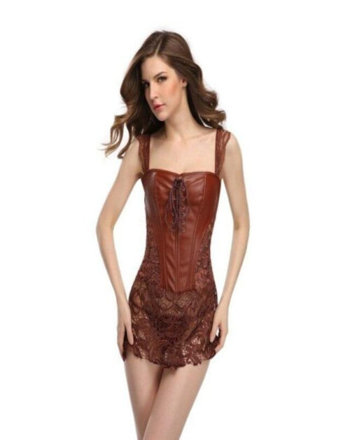 bustier-en-dentelle-marron.jpg Corset Dentelle <br> Marron