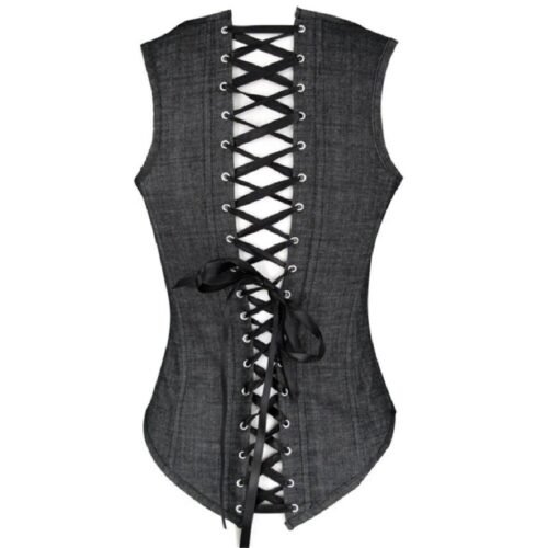 cordon-corset-vintage-gris-femme.jpg Corset Vintage <br> Gris Femme