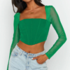 Corsage femme vert