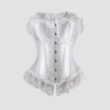 Corset Blanc Satin dentelle