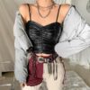 Corset Bustier Cuir Noir