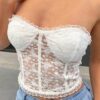 Corset Dentelle <br> Blanc & Noir