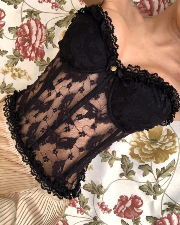 Corset Dentelle <br> Blanc & Noir