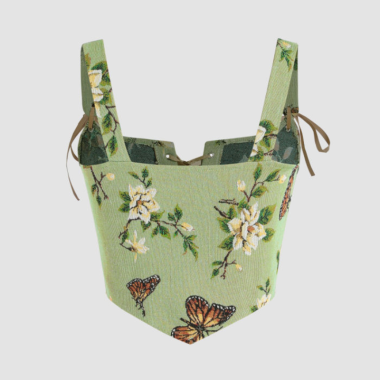 Corset Femme Vert Papillon
