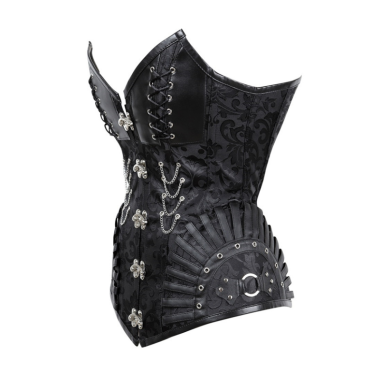 Corset femme Pirate noir