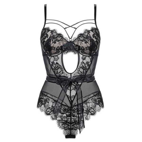Corset Dentelle <br> Noir Intense