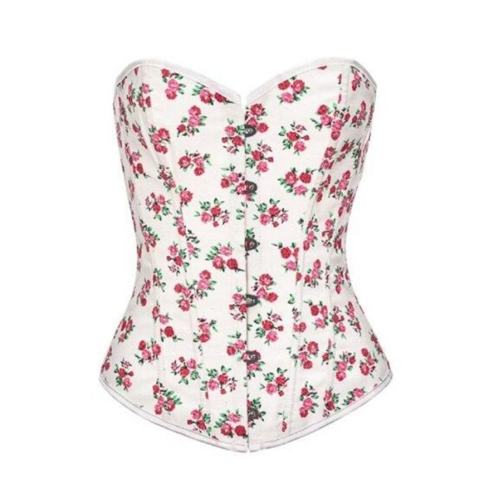 corset-femme-floral-rouge-et-blanc.jpg Corset Femme Floral Blanc Floral