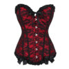 Corset Femme Dentelle Rouge et Noir