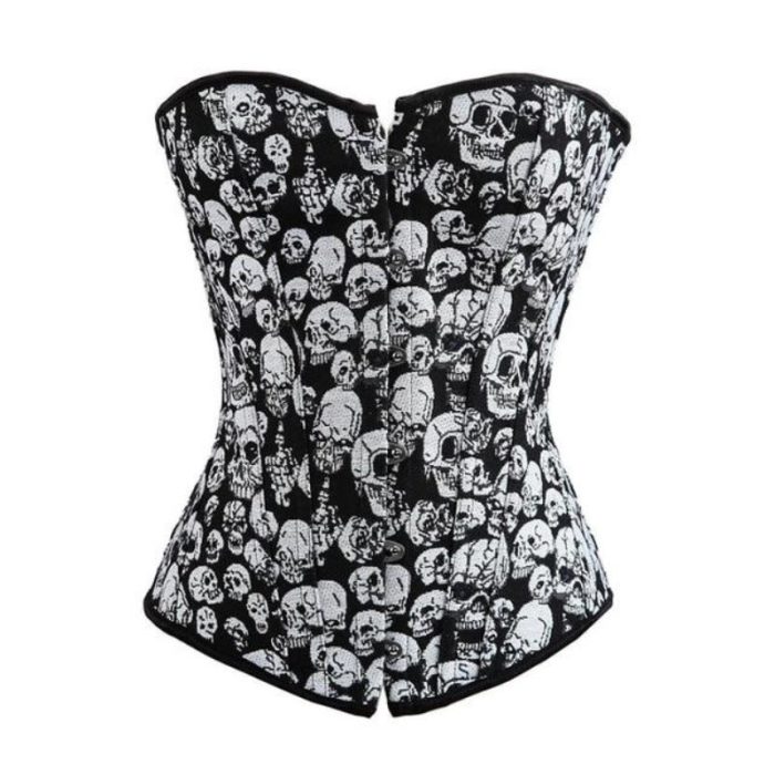 Corset Femme Tête de Mort