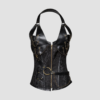 Corset femme viking noir