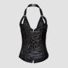 Corset femme viking noir