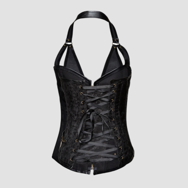 Corset femme viking noir
