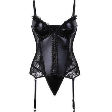 Corset Porte-jarretelles <br> Noir Grande Taille