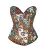 Corset Femme Marron Fleurie