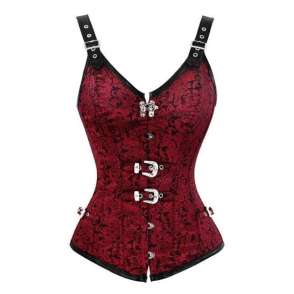 Corset Top Moderne rouge