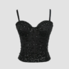 corset paillettes femme