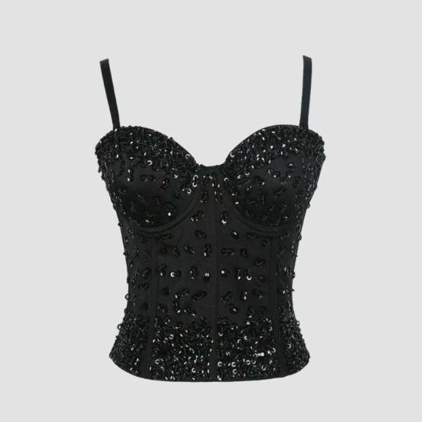corset paillettes femme
