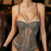Corset Porte-jarretelles <br> Élastique à Dentelle