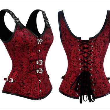 Corset Top Moderne rouge