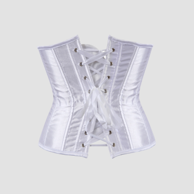 Corset underbust blanc satin
