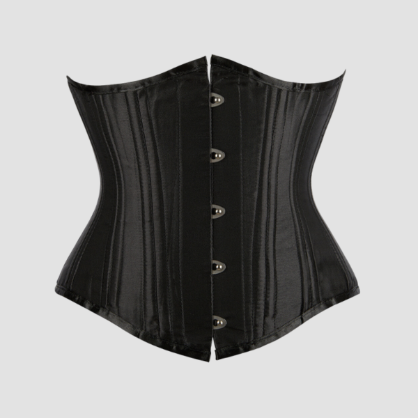 Corset underbust satin noir