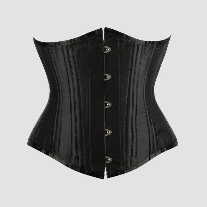 Corset underbust satin noir
