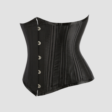Corset underbust satin noir