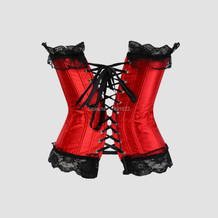corset-vintage-elegant-avec-lacet.png Corset Vintage Élégant Rouge