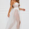 Robe Longue <br> Blanche Corset