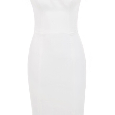 Robe Bustier <br> Plume Blanche