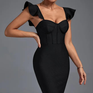Robe Bustier Noir Courte