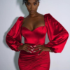 Robe Corset <br> Courte Rouge
