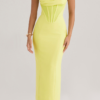 Robe Corset Cocktail Jaune