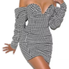 Robe corset bustier à carreaux