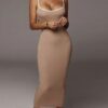 Robe longue <br> corset bustier noir