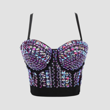 Top Corset Femme à paillettes