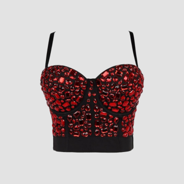 Top corset rouge