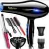 Sèche-cheveux professionnel puissant, séchage rapide