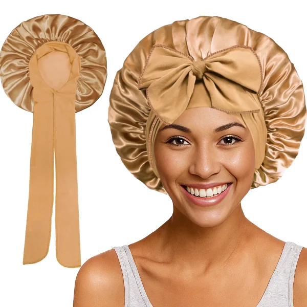S10b1fcafa82048deaec6e83513f119d0s-1.webp Bonnet de nuit en satin à longue queue pour femme