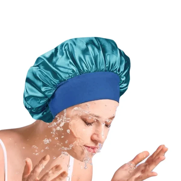S14fe64abce584583a521dd2974a0769eW.webp Nouveau bonnet de nuit en satin à large bord