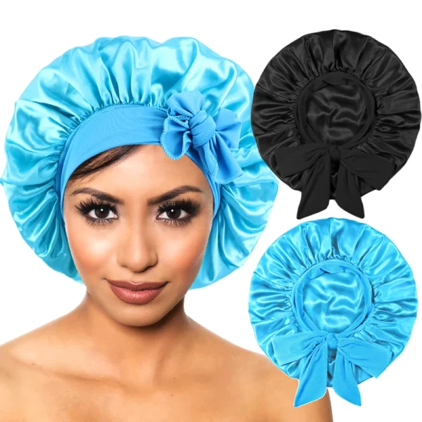 S206607763db44667b084ca9a74c9b86ag.webp Nouveau bonnet de nuit en satin pour femme