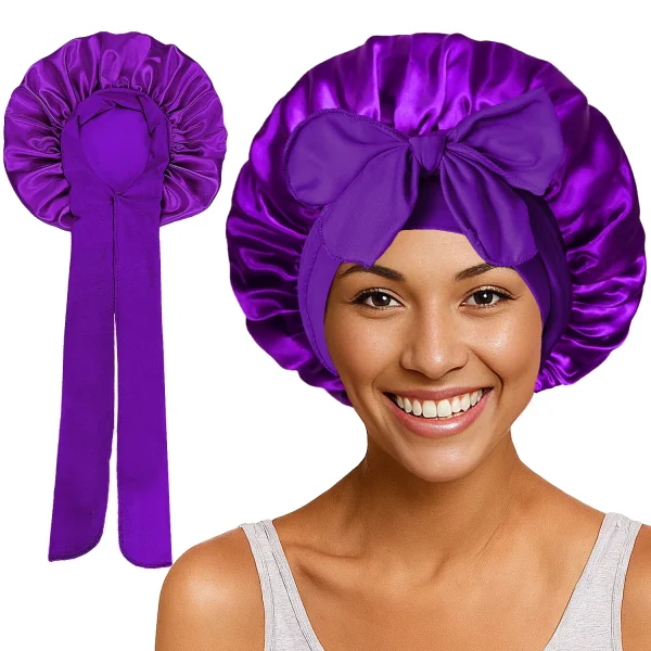 S284d46918e2e45c39e67808c055ba0239-1.webp Bonnet de nuit en satin à longue queue pour femme