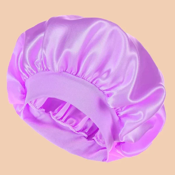 S2a5db19f5746427ba2ad5091ebdb6cdem.webp Bonnet de douche en Satin solide à large bord