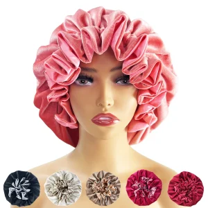 S2a99cac40e06460fa6e523d13cef5f13Q.webp Bonnet de nuit chaud en velours double épaisseur