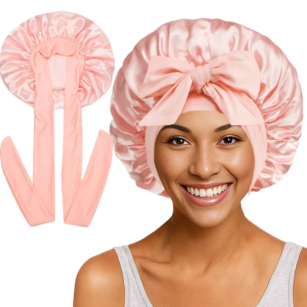 S31e2a9baeeba45d5b7969927db04074eg-1.webp Bonnet de nuit en satin à longue queue pour femme