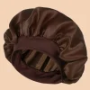 S38e2f171fa4d4bb9841158361b530cb7t.webp Bonnet de douche en Satin solide à large bord