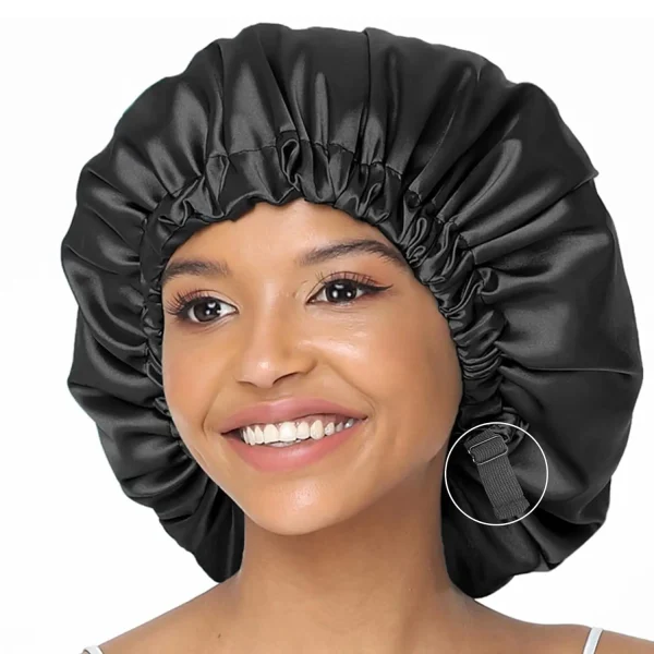 S4737191a8bc64df8a6c866b6f5294eb0Y.webp Bonnet de nuit en satin avec boucle invisible réglable