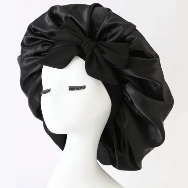 S4cd3b22e7f0a4023acf58e5548b88733o.webp Bonnet en satin, bonnet en soie, bonnet ajustable pour dormir