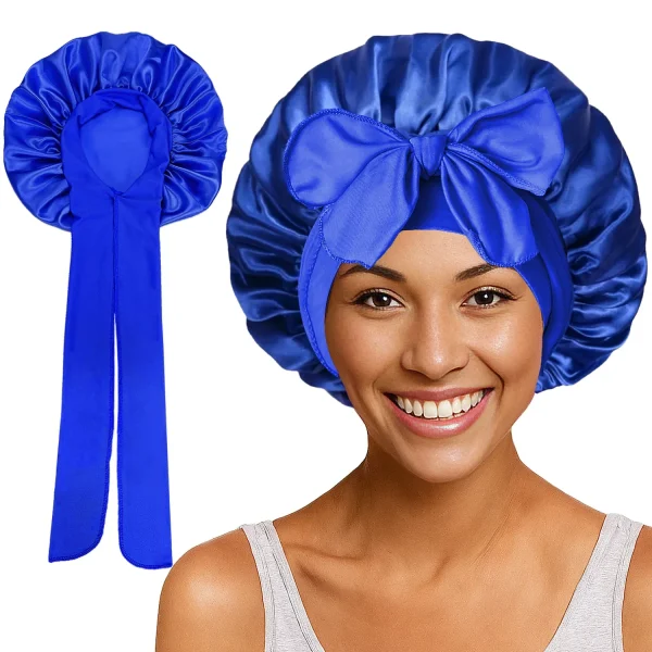 S6758069b802d44c4b8304310cfabc9483-1.webp Bonnet de nuit en satin à longue queue pour femme