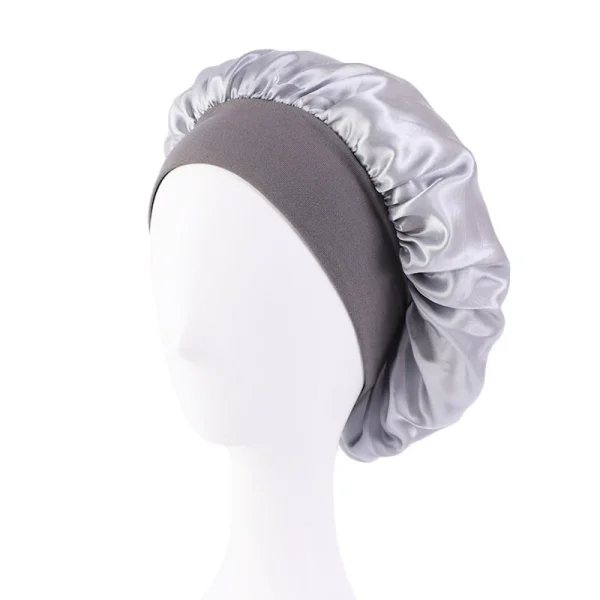 S772e6200e4874e658e9f166e3cb1a9758.webp Nouveau bonnet de nuit en satin à large bord